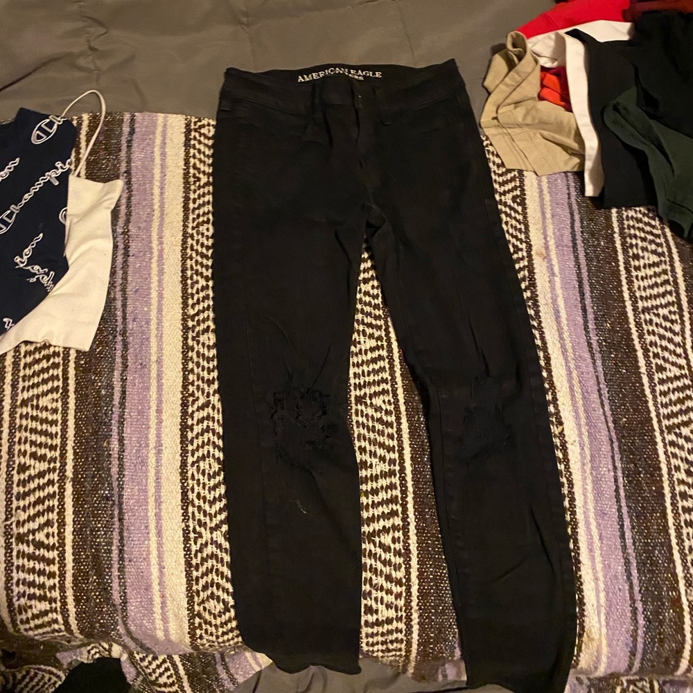 american eagle black jeans